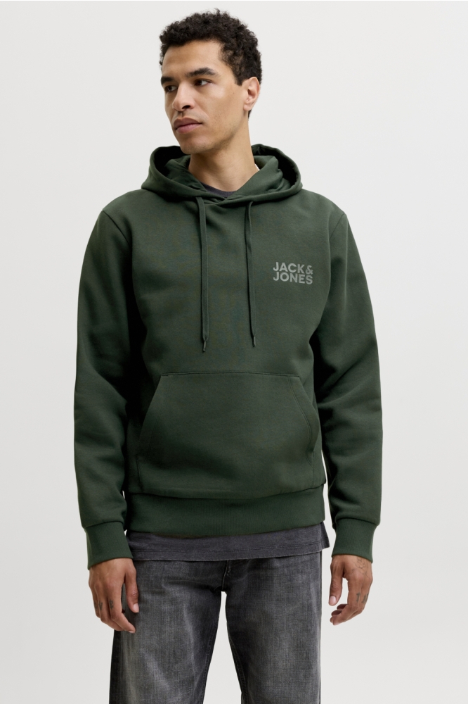 Jack & Jones groene heren sweater | Model vooraanzicht