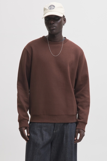 Jack & Jones Trui JJEBRADLEY SWEAT CREW NOOS 12249341 Bitter Chocolate