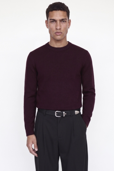 Jack & Jones Trui JPRMILANO STITCH KNIT CREW NECK SN 12259666 Bitter Chocolate/Melange