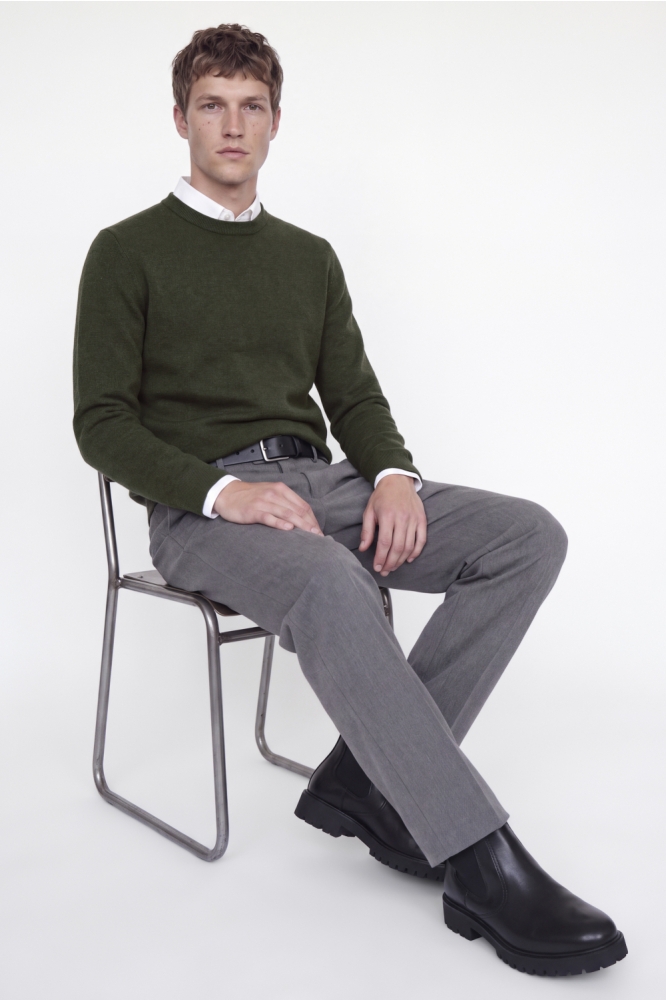 Jack & Jones groene heren trui | Model