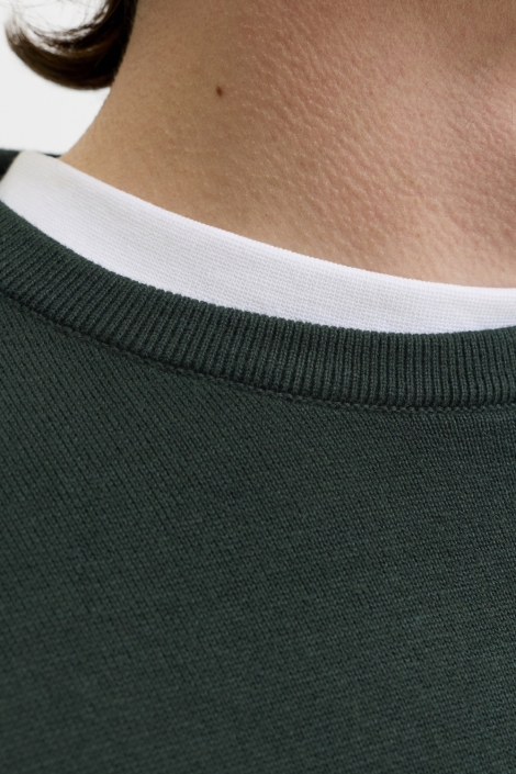 Jack & Jones groene heren trui | Close up