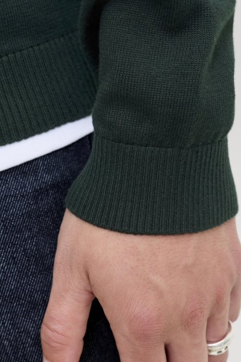 Jack & Jones groene heren trui | Close up