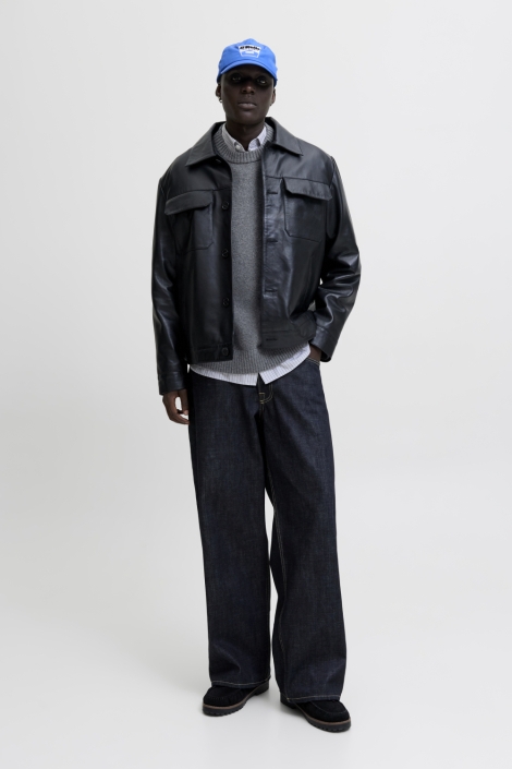 Jack & Jones grijze heren trui | Sfeerbeeld, In situatie