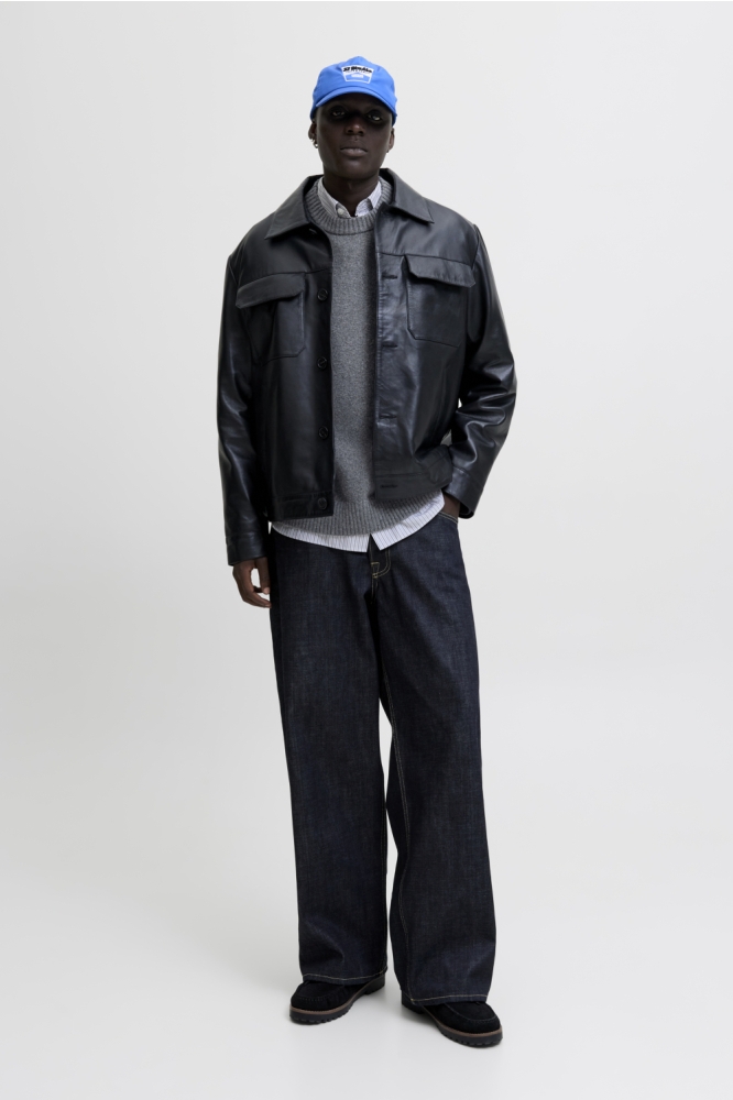 Jack & Jones grijze heren trui | Sfeerbeeld, In situatie