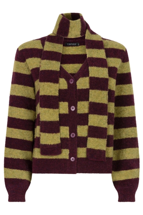 Ydence groene dames vest | Vooraanzicht