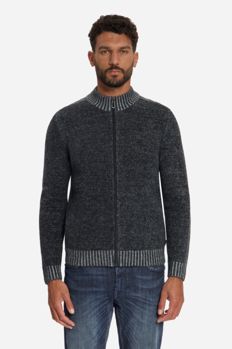 NO-EXCESS zwarte heren vest | Model vooraanzicht