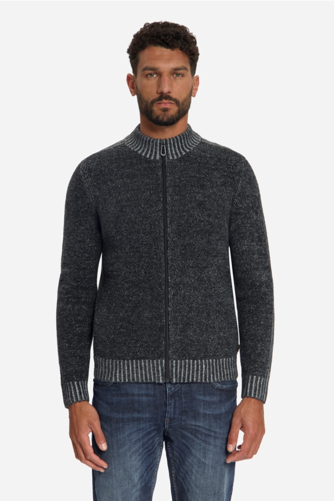 NO-EXCESS zwarte heren vest | Model vooraanzicht