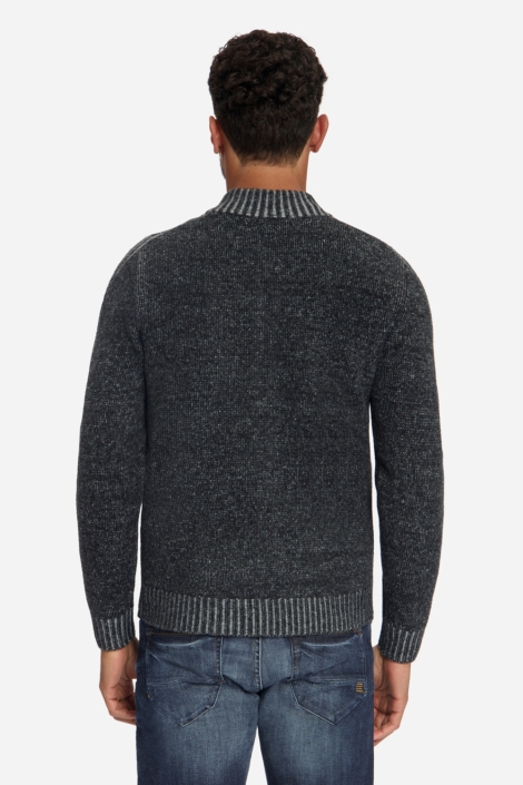 NO-EXCESS zwarte heren vest | Model achteraanzicht