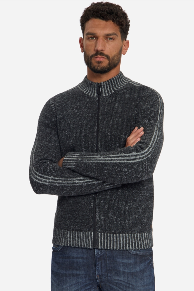 NO-EXCESS zwarte heren vest | Model zijaanzicht