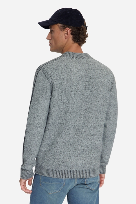 NO-EXCESS grijze heren vest | Model achteraanzicht