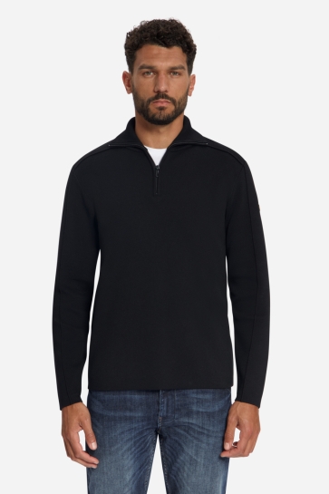 NO-EXCESS Trui HALF ZIP TRUI MET STRUCTUUR 33210920 Black