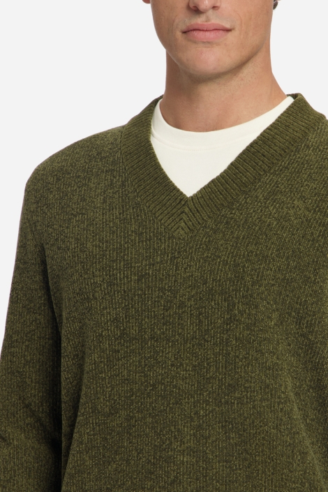 NO-EXCESS groene heren trui | Close up