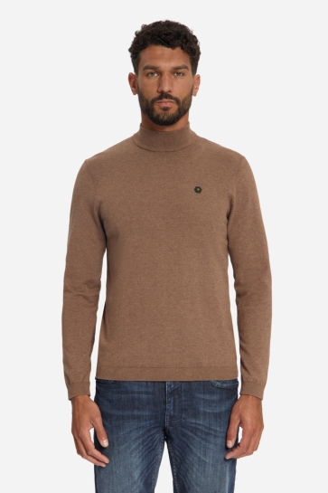 NO-EXCESS pullover turtle neck melange Bruin