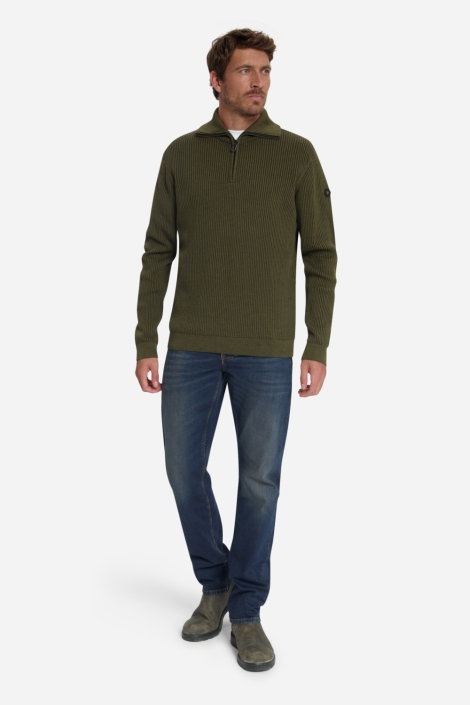 NO-EXCESS groene heren trui | Model