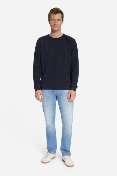 NO-EXCESS blauwe heren trui | Model