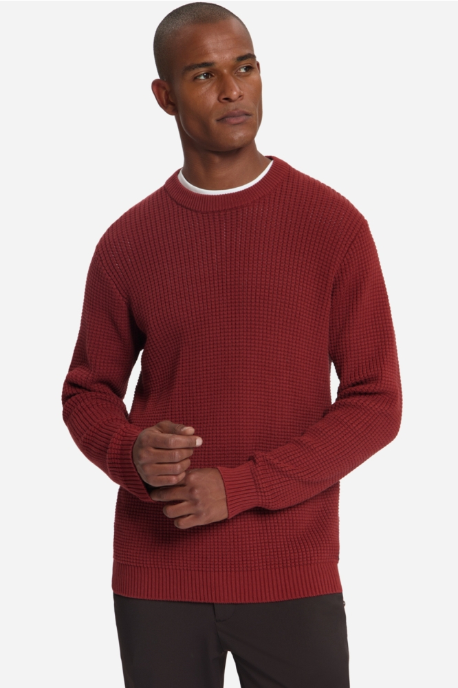 NO-EXCESS rode heren trui | Model vooraanzicht
