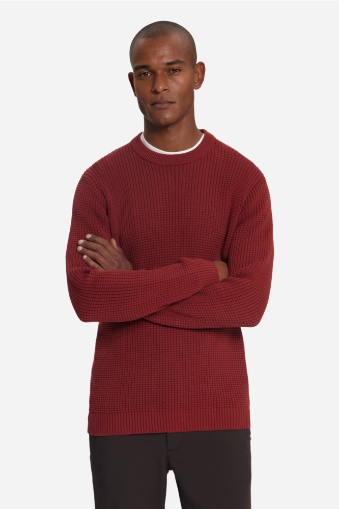 NO-EXCESS rode heren trui | Model vooraanzicht