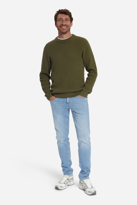 NO-EXCESS groene heren trui | Model