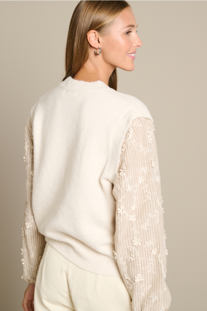 LolaLiza beige dames trui | Model achteraanzicht