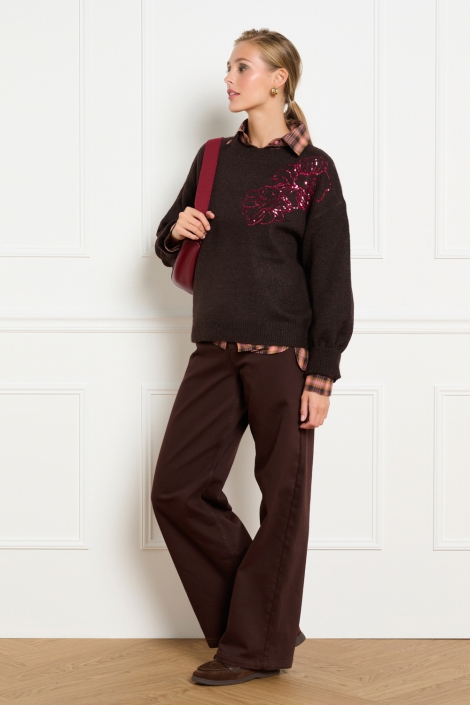 LolaLiza bruine dames trui | Model