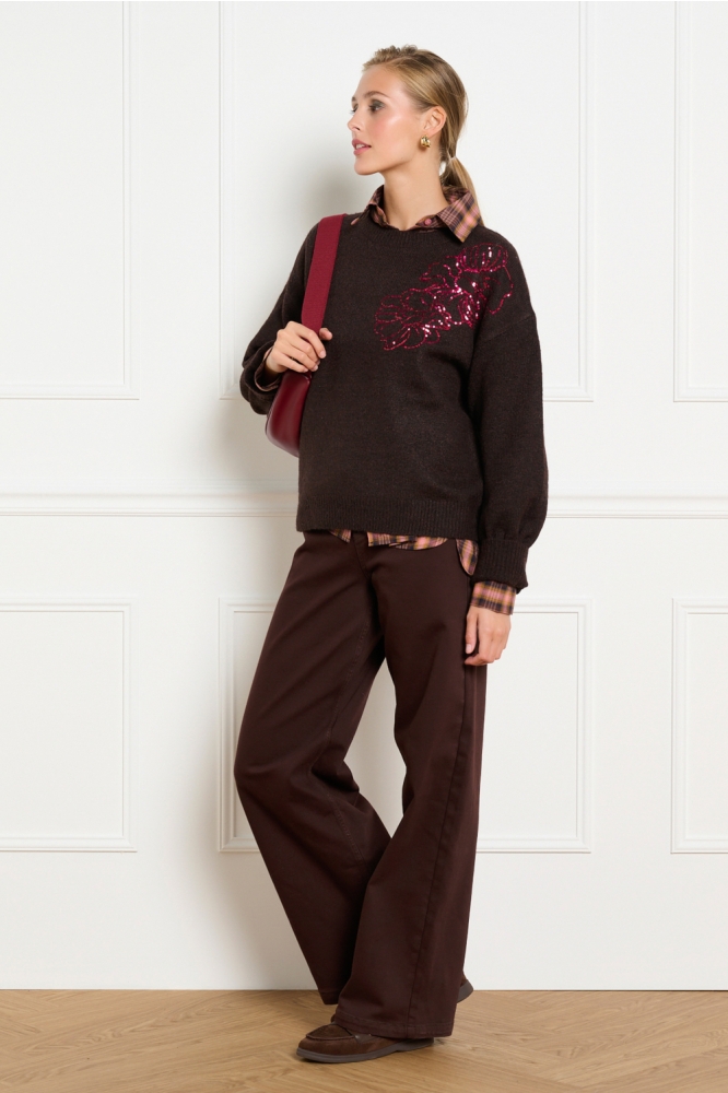 LolaLiza bruine dames trui | Model