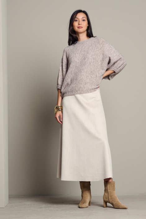 LolaLiza taupe dames trui | Model