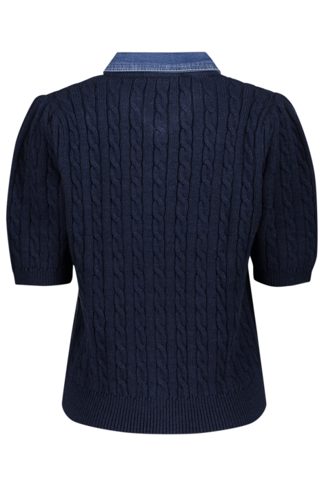 Geisha blauwe dames vest | Achteraanzicht