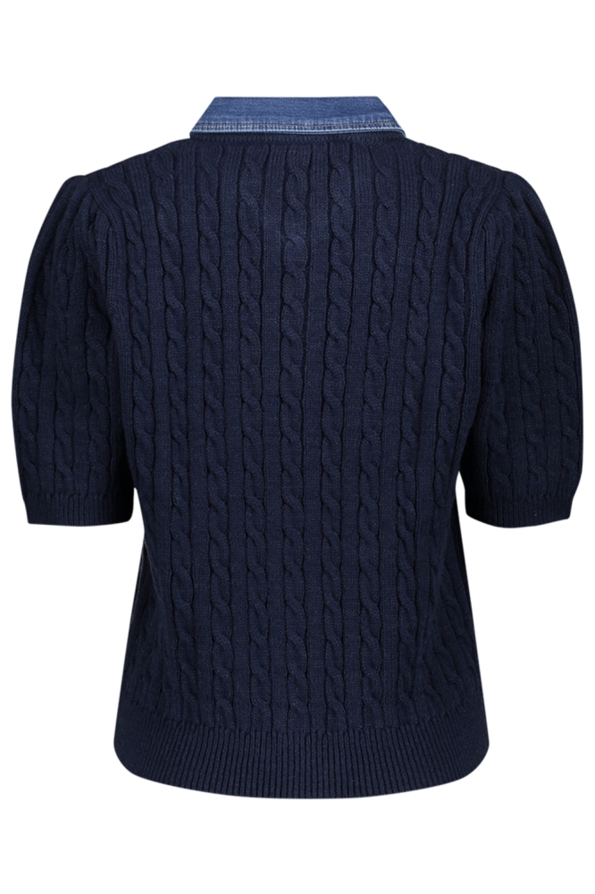 Geisha blauwe dames vest | Achteraanzicht