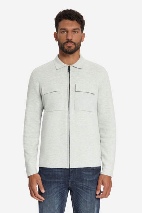 NO-EXCESS grijze heren vest | Model vooraanzicht