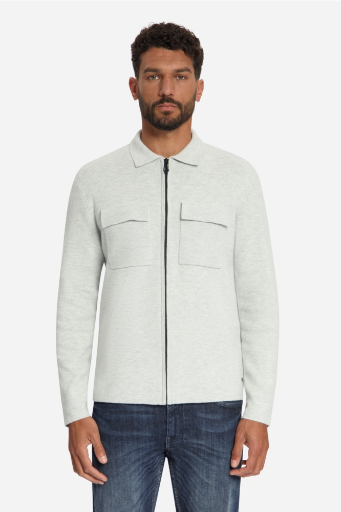 NO-EXCESS grijze heren vest | Model vooraanzicht
