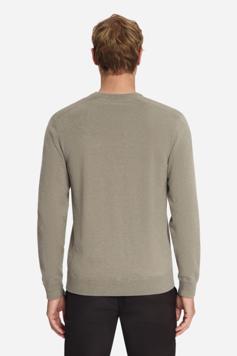 NO-EXCESS grijze heren trui | Model achteraanzicht