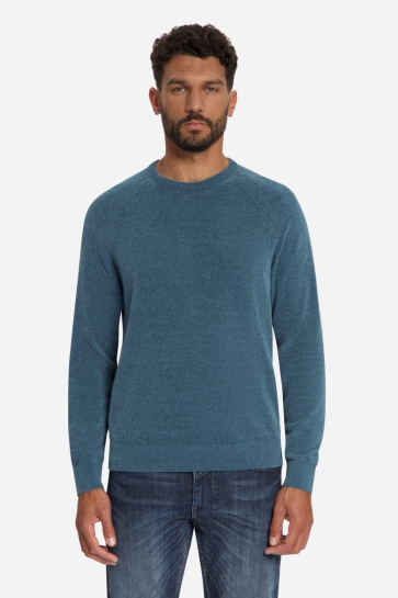 NO-EXCESS pullover crewneck light weight chen Blauw