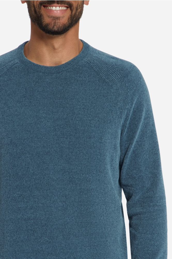 NO-EXCESS blauwe heren trui | Close up