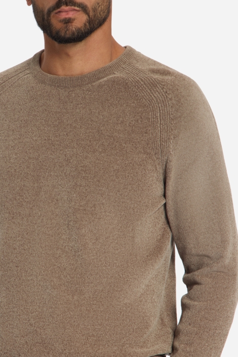 NO-EXCESS bruine heren trui | Close up