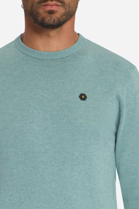NO-EXCESS blauwe heren trui | Close up