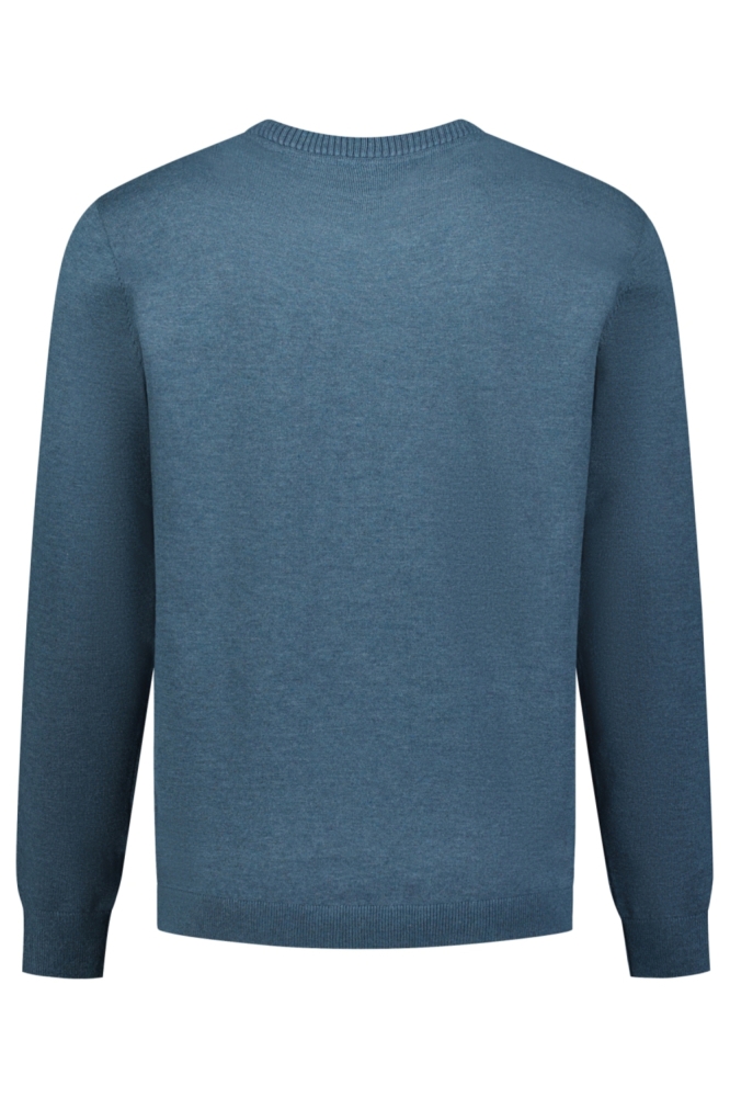 NO-EXCESS blauwe heren trui | Achteraanzicht