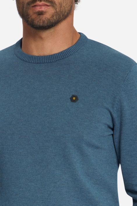 NO-EXCESS blauwe heren trui | Close up