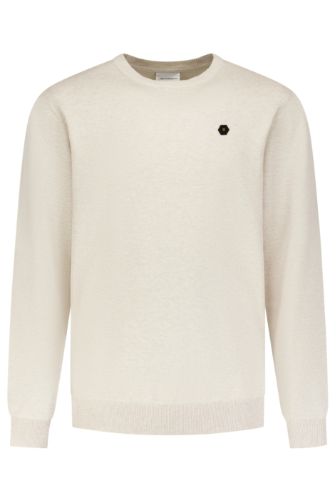 NO-EXCESS beige heren trui | Vooraanzicht