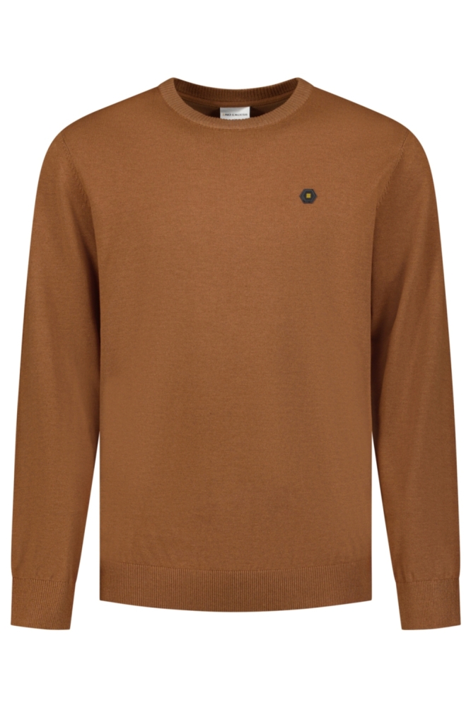 NO-EXCESS camel heren trui | Vooraanzicht