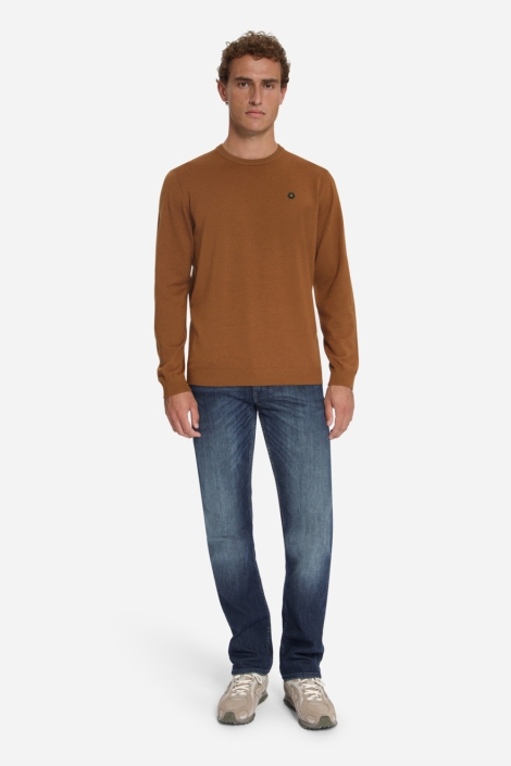 NO-EXCESS camel heren trui | Model