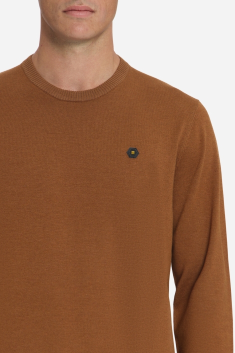 NO-EXCESS camel heren trui | Close up