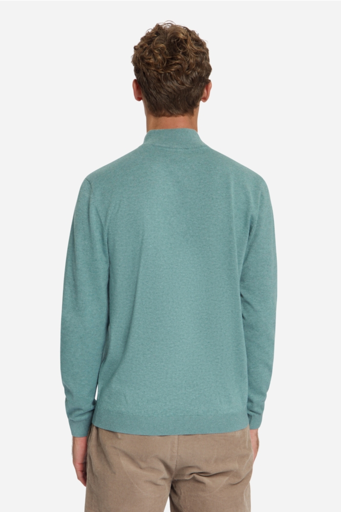 NO-EXCESS blauwe heren trui | Model achteraanzicht