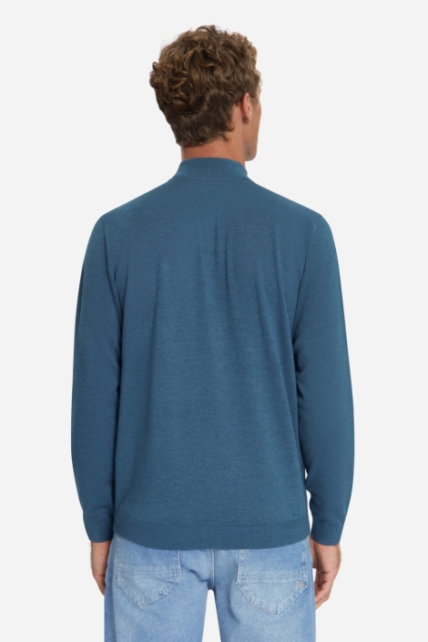 NO-EXCESS blauwe heren trui | Model achteraanzicht