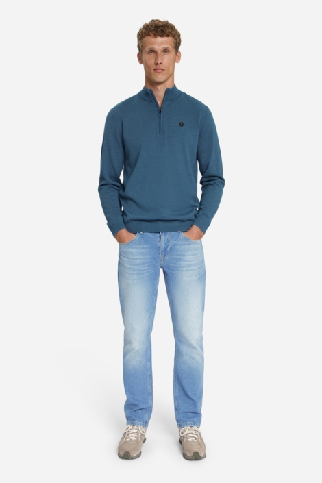 NO-EXCESS blauwe heren trui | Model