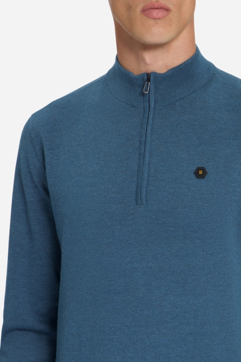 NO-EXCESS blauwe heren trui | Close up