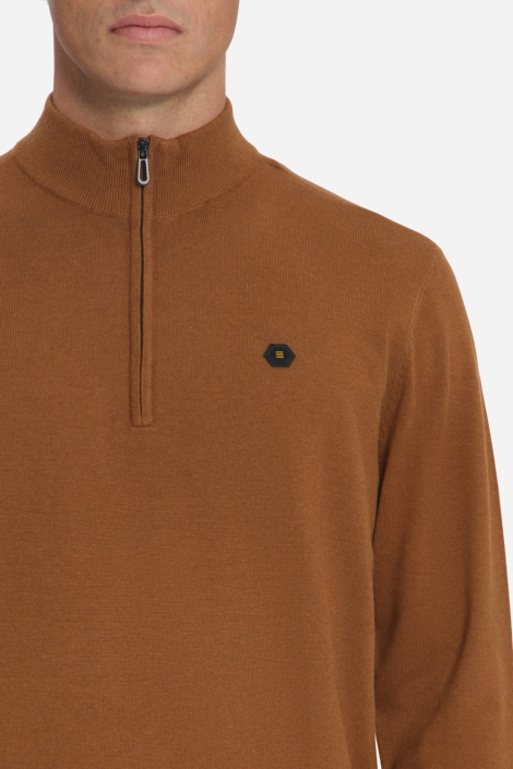 NO-EXCESS camel heren trui | Close up