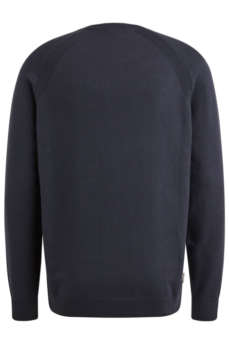 Cast Iron blauwe heren sweater | Achteraanzicht