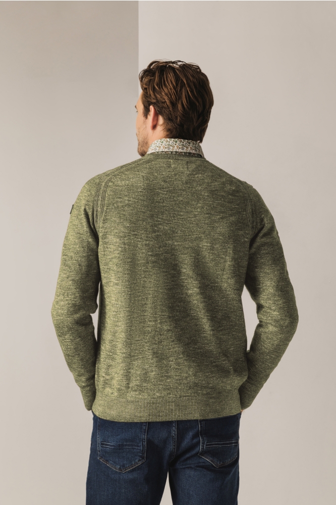 State of Art groene heren trui | Model achteraanzicht