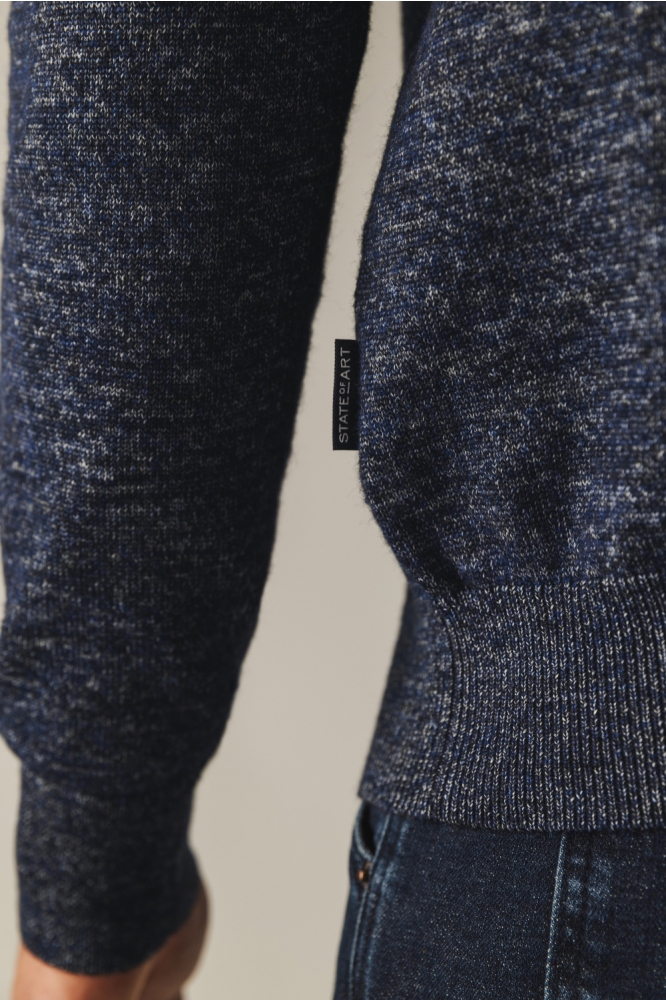 State of Art blauwe heren trui | Close up