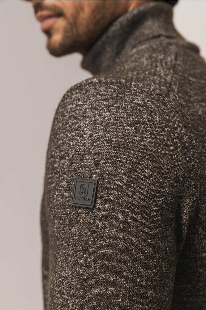 State of Art bruine heren trui | Close up